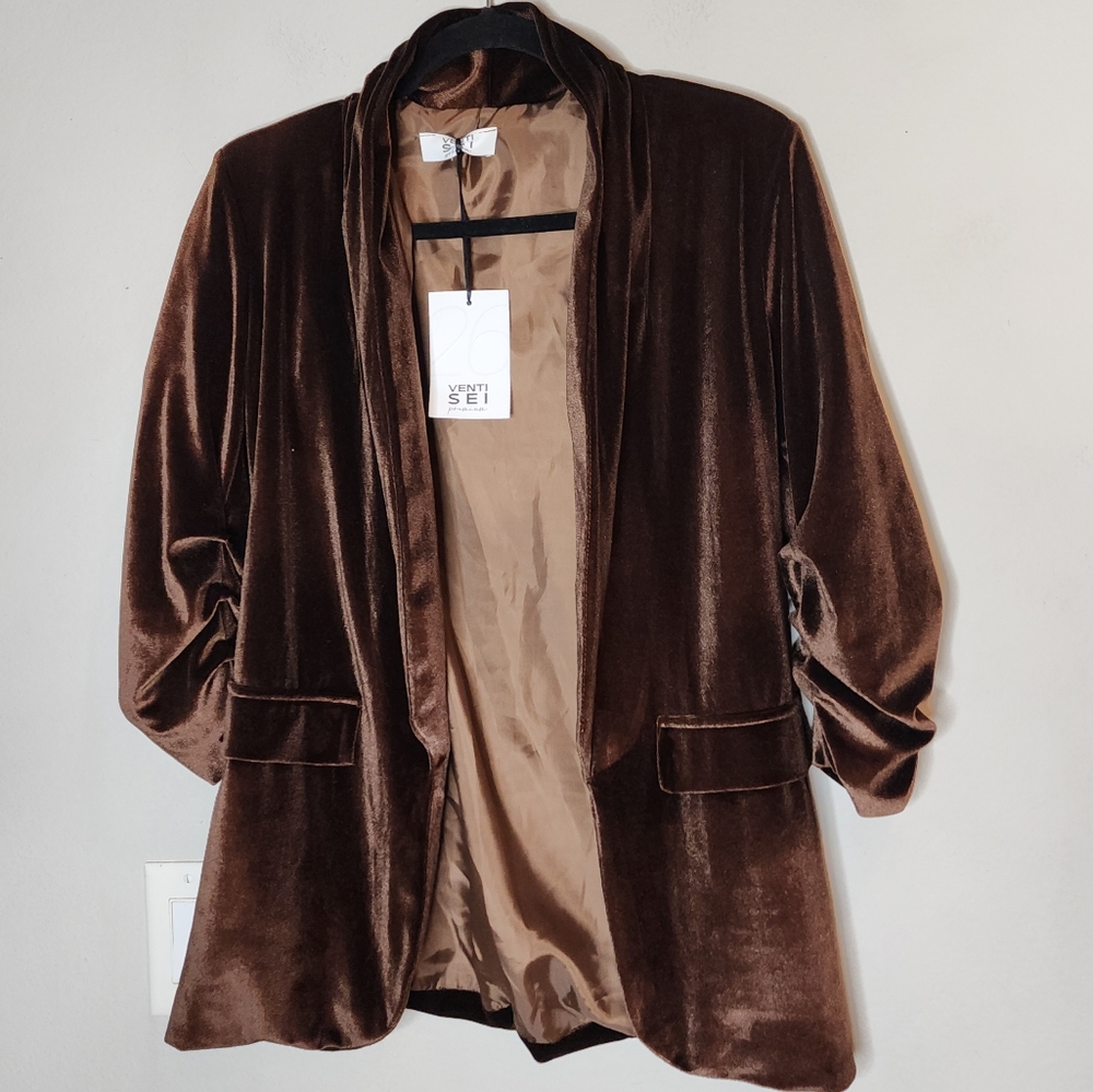 Brown Velvet Blazer